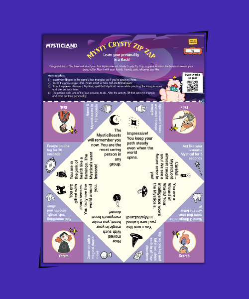 Mysty Crysty Zip Zap:  Free Printable Game [Ages 6+]