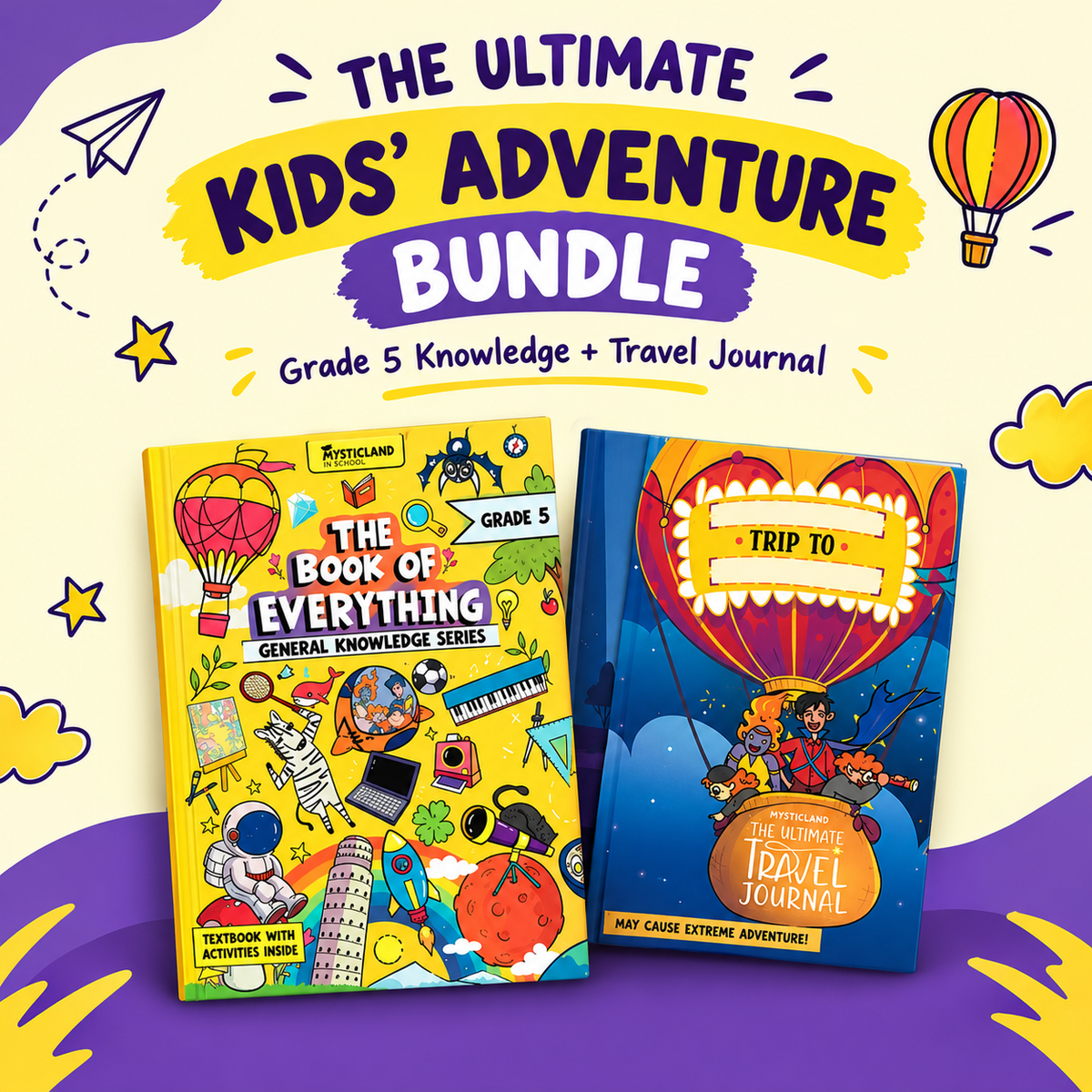 Curious Explorer Bundle: Travel Journal + General Knowledge Grades (1–6)